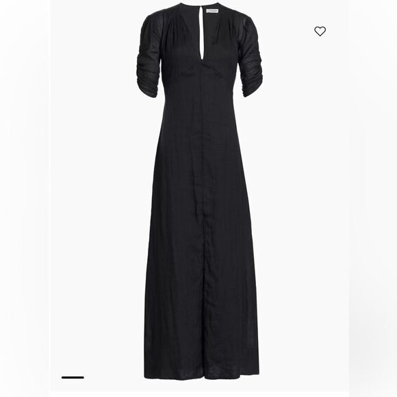 FRAME Shirred-Sleeve Maxi Dress NWT - Picture 2 of 7